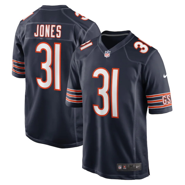 mens nike jaylon jones navy chicago bears game player jersey